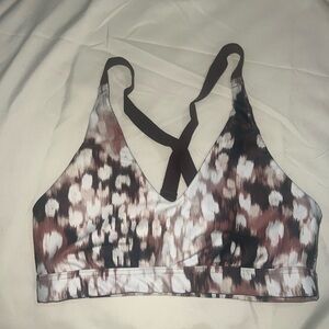 Elegant Women's Sports Bra - Brown Pattern